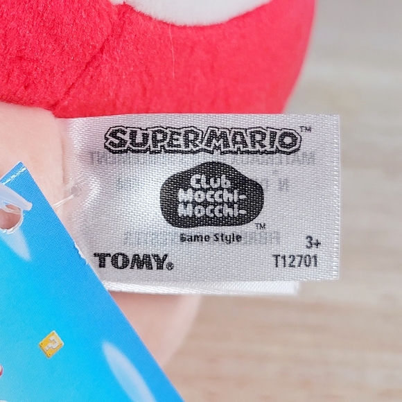 Tomy Club Mocchi Mocchi SUPER MUSHROOM JUNIOR 6" Nintendo Super Mario Game Plush - Picture 8 of 12